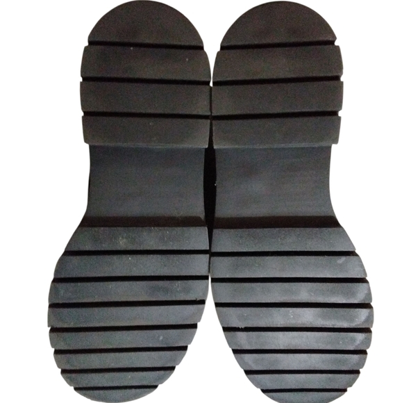 Steve Madden Malene Chunky Black Patent Leather Lug Sole Oxford Size 10M - Picture 9 of 13